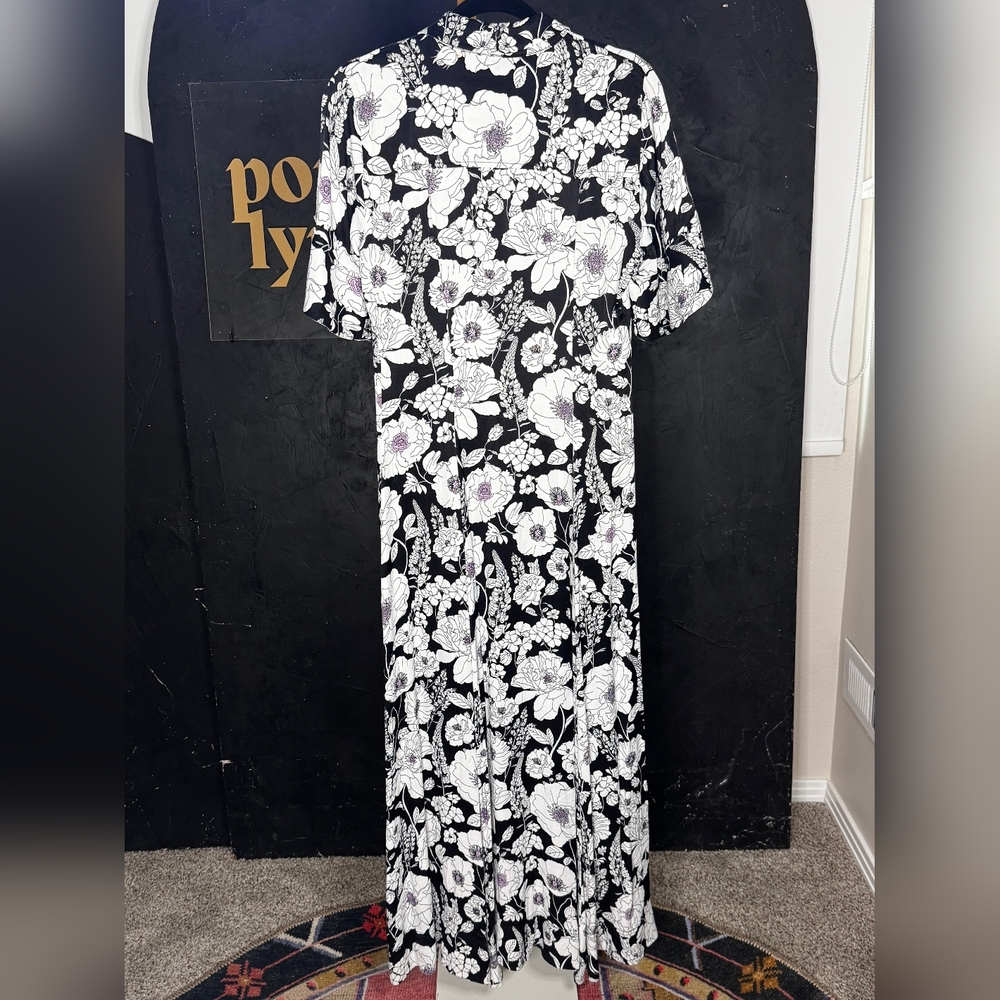 Maeve Black and White Floral Maxi Dress - Picture 6 of 6